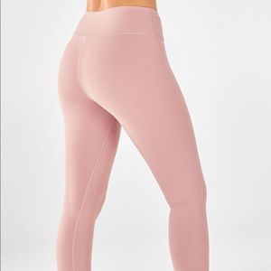 Light Pink Fabletics Leggings Shorter Length